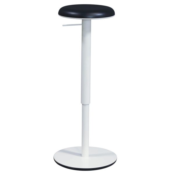 Adjustable Height Used Stool, Black and White