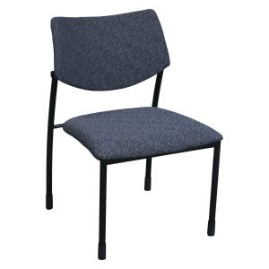 Gunlocke Molti Used Armless Stacking Guest Chair, Gray Pattern