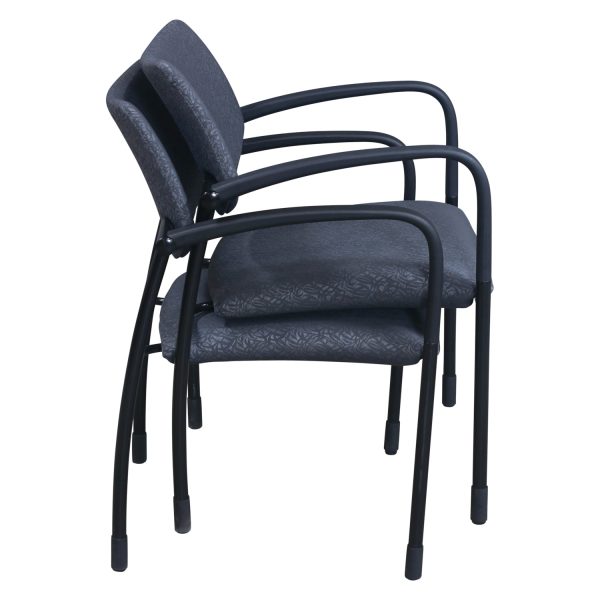 Gunlocke Molti Used Stacking Guest Chair, Gray Pattern