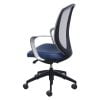 Kimball Mesh Back Used Conference Chair, Ocean Blue PU Leather Seat