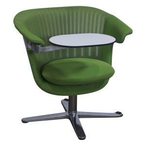 Steelcase i2i Used Mesh Lounge Chair with Tablet, Gray and Green