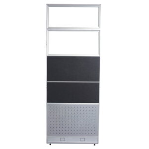 92 New goSIT Max06 Cubicle Fabric and Clear Glass Panel, Smoke