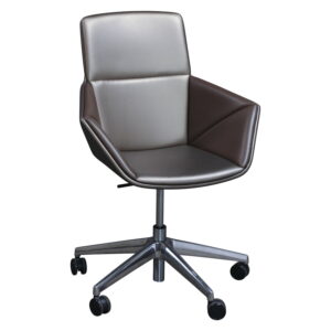 Allermuir Phoulds Used High Back Conference Chair, Brown Metallic
