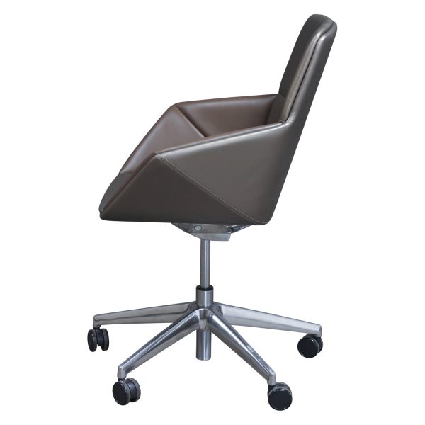 Allermuir Phoulds Used High Back Conference Chair, Brown Metallic