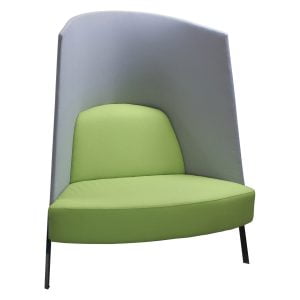 Teknion Fractals Seating Used Lounge Chair, Green and Gray