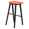 Used Stool with Cushion, Orange