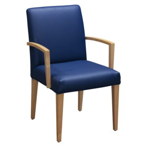 Martin Brattrud Used PU Leather Side Chair, Ocean Blue