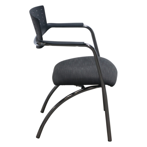Teknion Used Stack Chair, Charcoal Gray