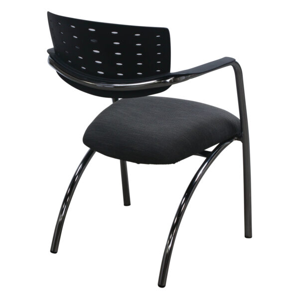 Teknion Used Stack Chair, Charcoal Gray