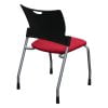 Used Stack Chair, Black and Red