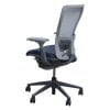 Haworth Zody Light Gray Mesh Back Used Task Chair, Ocean Blue PU Leather Seat