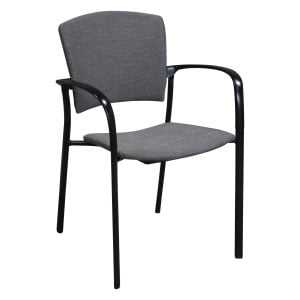 Steelcase Enea Used Stack Chair, Charcoal Gray