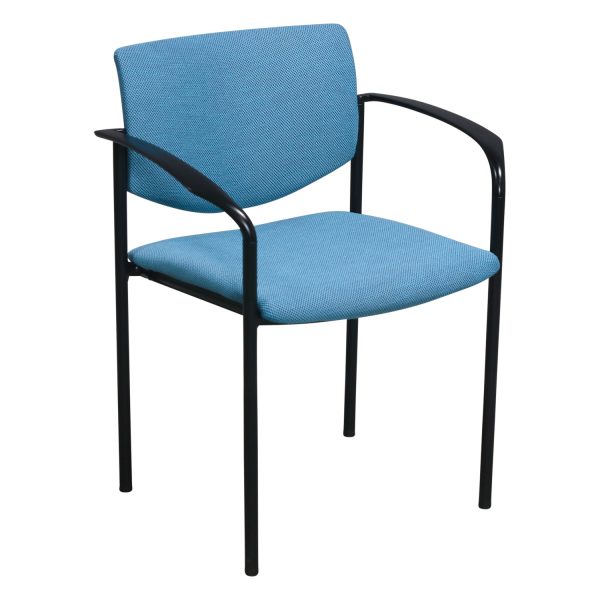 Steelcase Player Used Stack Chair, Jewel Blue