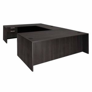 Denver U Shape Laminate Desk in Gray