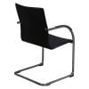 Leatherette Used Sled Base Guest Chair, Black