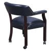 Used Leather Conference Chair, Blue