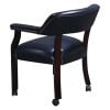 Used Leather Conference Chair, Blue