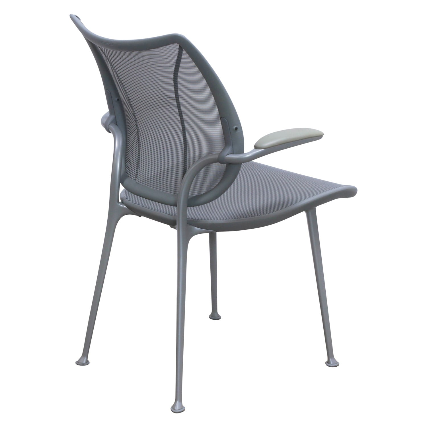 Humanscale Liberty Used Mesh Side Chair Silver with Gray Arm Pads