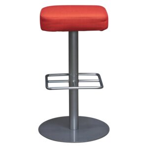 Used Cushion Stool with Square Seat, Orange