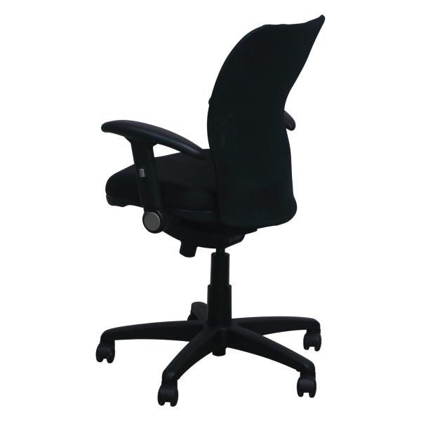 Via Used Mesh Mid Back Ergonomic Task Chair with Flip Arms, Black