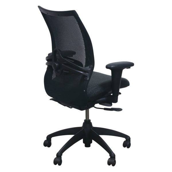 Haworth Improv Tag Used Mesh Back Task Chair, Black Pattern