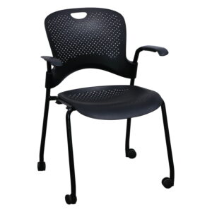 Herman Miller Caper Used Mobile Stack Chair, Black