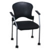 Used Mobile Stack Chair, Black