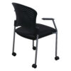 Used Mobile Stack Chair, Black