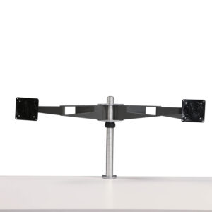 Knoll Used Double Monitor Arm, Silver and Dark Gray