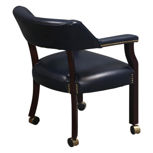 Used Leather Conference Chair, Blue