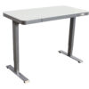 goSIT New Electric 24x48 White Glass Top Lifting Desk, Gray Base