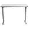 goSIT New Electric 24x48 White Glass Top Lifting Desk, Gray Base