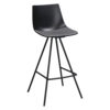 Davis Used Wood Veneer Stool, Black and Gray