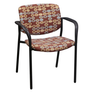 Exemplis Used Stack Chair, Warm Tones and Blue