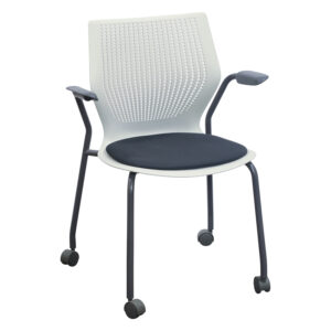 Knoll Used MultiGeneration Mobile Chair, Dark Gray and White