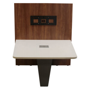 National Used Multimedia 6 Foot Conference Table, Walnut and White