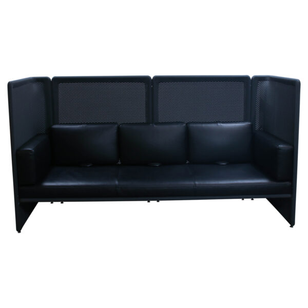 Steelcase Coalesse Lagunitas Lounge System Used Three Seater Sofa, Gray and Black