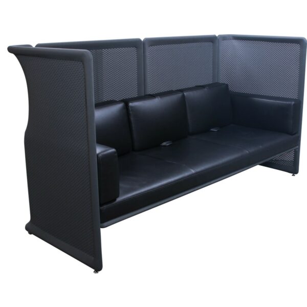 Steelcase Coalesse Lagunitas Lounge System Used Three Seater Sofa, Gray and Black