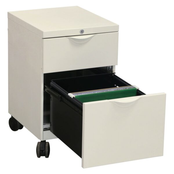 Used Box File Mobile Pedestal, White