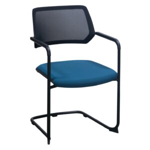 Steelcase QiVi Used Mesh Side Chair, Cyan Blue