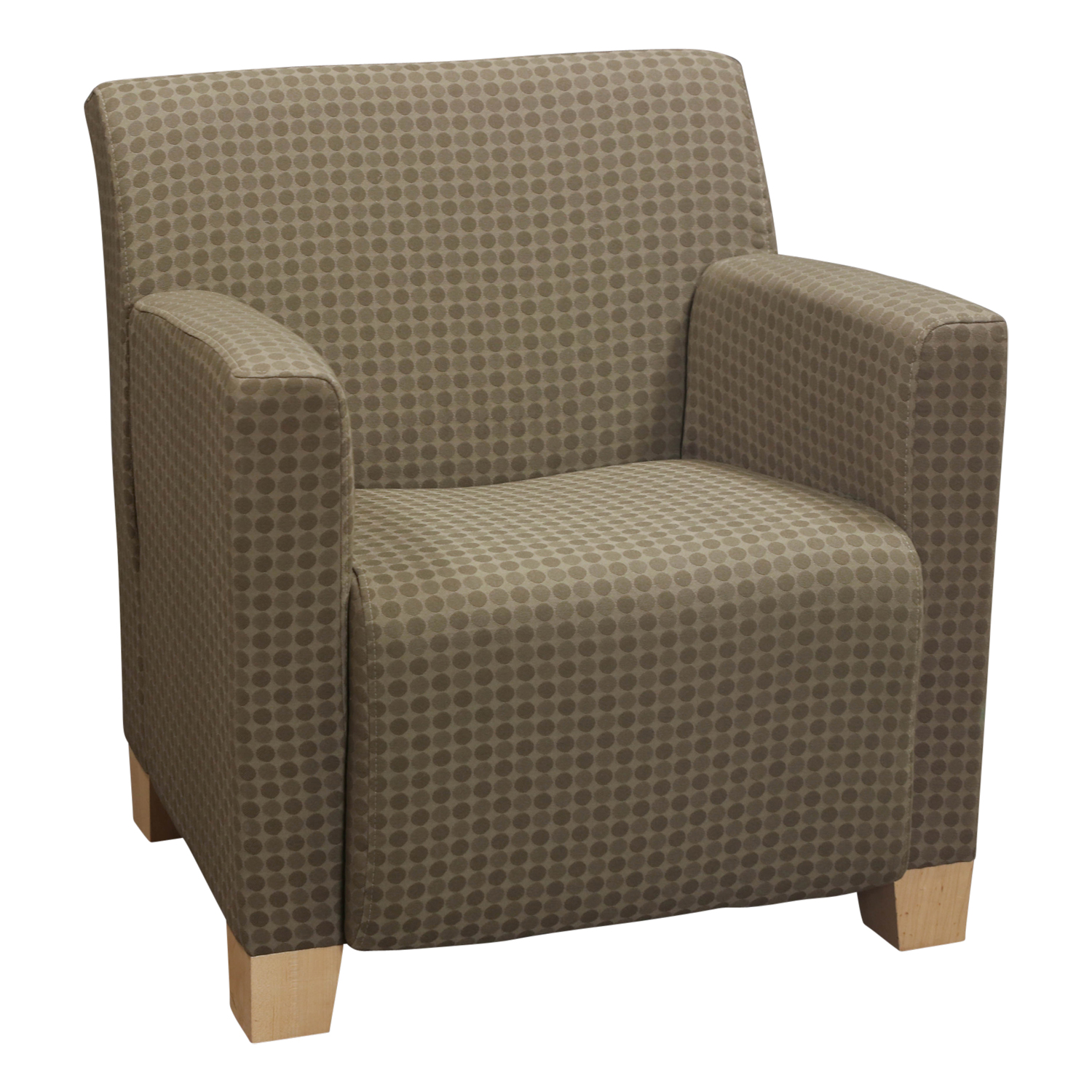 Steelcase Turnstone Used Club Chair, Green Circle Pattern National