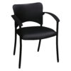 Teknion Amicus Used PU Leather Guest Chair, Satin Black