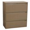 Global Used 3 Drawer 36 Inch Lateral File, Dark Putty