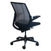 Humanscale Diffrient Smart Used Gray Mesh Back Task Chair, Black