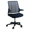 Humanscale Diffrient Smart Used Gray Mesh Back Task Chair, Black