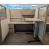 Steelcase Answer 6x6 Used Cubicle w Clear Glass, Taupe