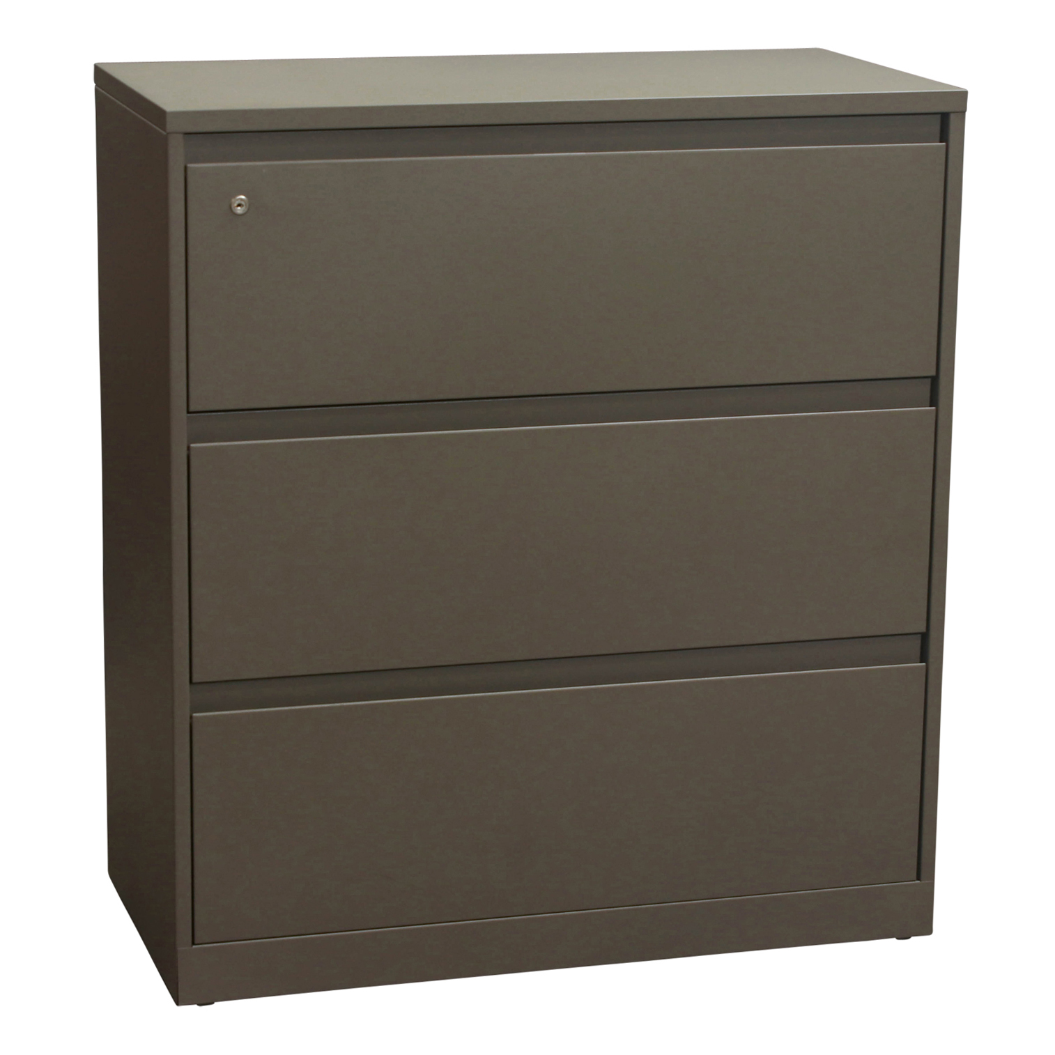 Steelcase Used 3 Drawer 36 Inch Lateral File, Taupe