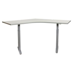 Herman Miller Used 30x84 In Electric Sit Stand Corner Table Desk, Light Gray