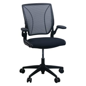Humanscale Diffrient Used Light Mesh Back Conference Chair, Smooth Black