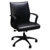 Steelcase Coalesse Used Leather Conference Chair, Black